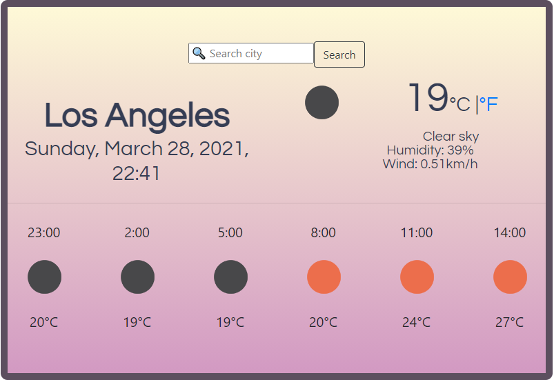 React Weather App Project Preview
